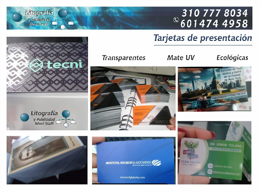 Tarjetas de presentación