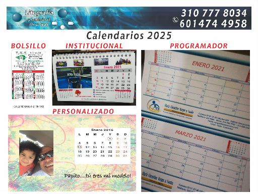 Impresión de Calendarios Impresión de Calendarios